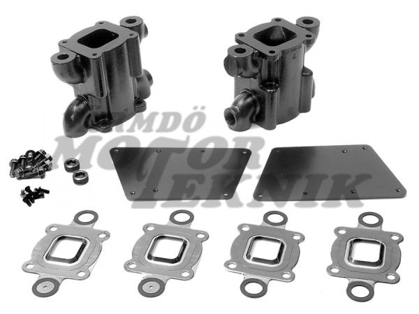 Avgasrisers 6"  152mm std cooling högt knä kit