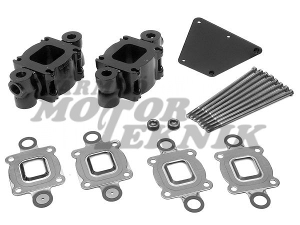 Avgasrisers 3 " 76 mm std cooling högt knä kit