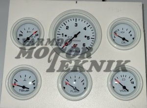 Instrument sats 6 st vita med vit ring