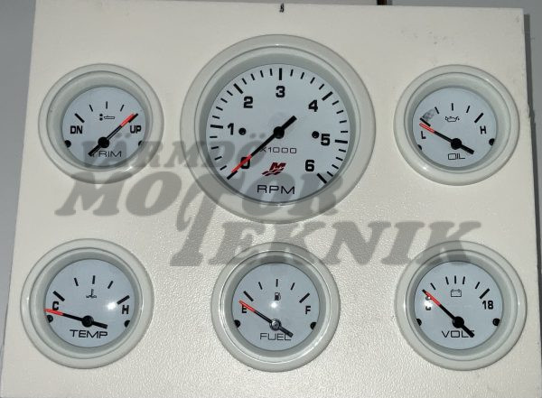 Instrument sats 6 st vita med vit ring