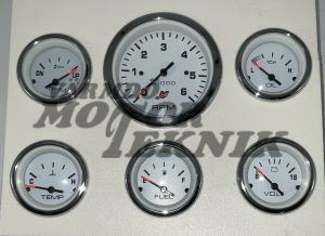 Instrument sats 6 st vit med chrome ring