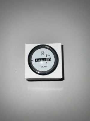 Timräknare vit med chrome ring