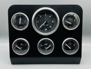 Instrument svart med borstad ring